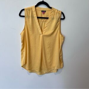 Vince Camuto Yellow Sleeveless Women's Tank Top Size Large Office Classy Work